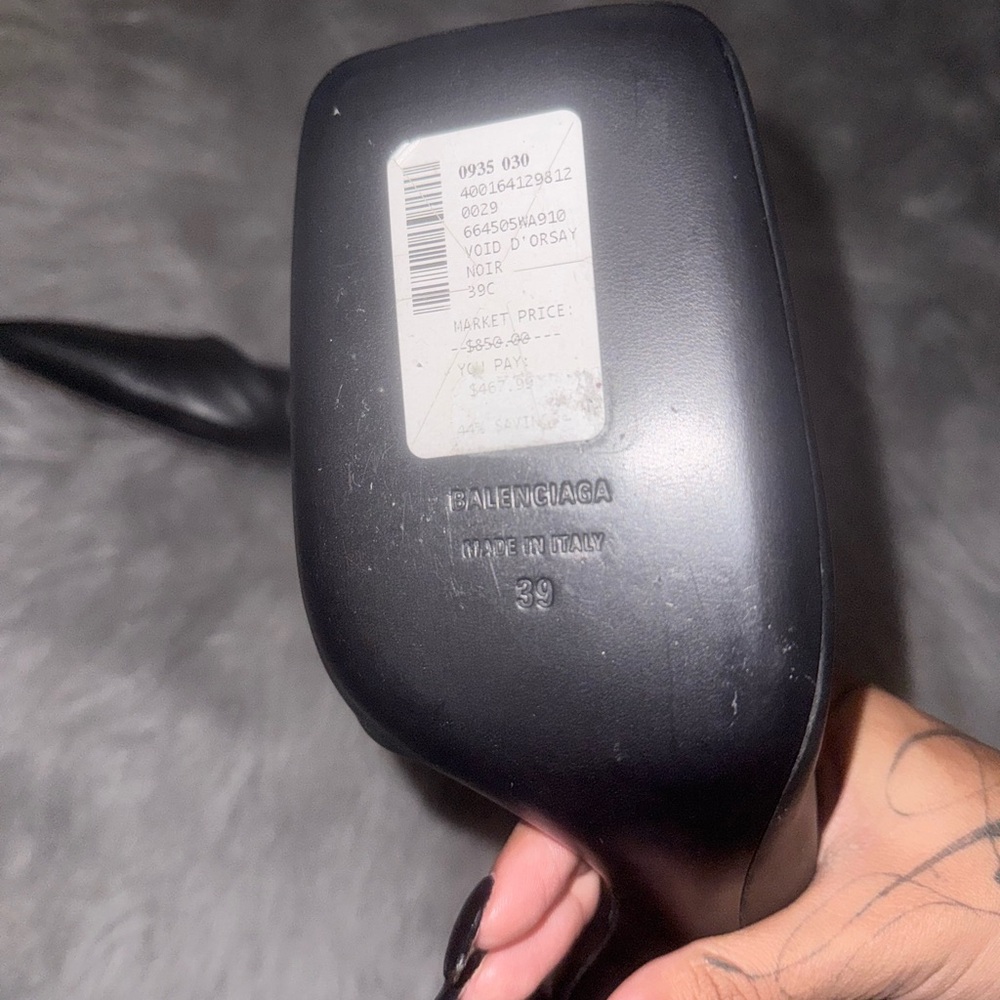 Balenciaga Black Square-Toe Heels - Picture 2 of 3